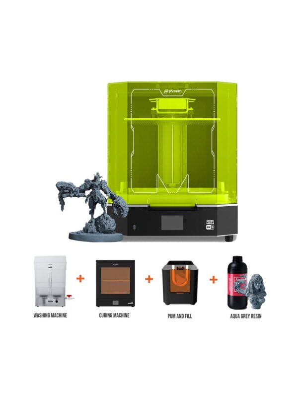 Phrozen Sonic Mega 8K S Resin 3D Printer with Combo With washing, Curing Machine, Aqua Grey Resin And Pump BY NT Innovation Group