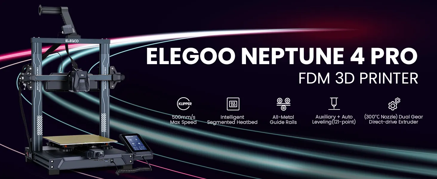 ELEGOO Neptune 4 Pro FDM 3D Printer BY NT Innovation Group