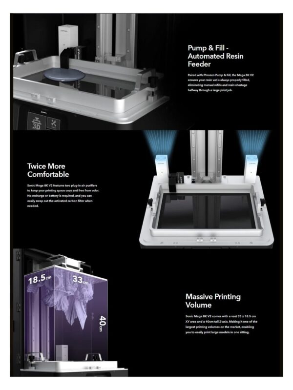 Phrozen Sonic Mega 8K V2 Resin 3D Printer BY NT Innovation Group